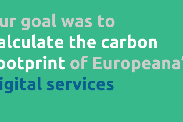 Europeana's Carbon Footprint